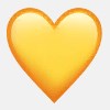 Смайлик желтое сердечко в ВК и ватсап
